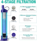 SimPure Gravity Water Filter, Portable Gravity-Fed Water Purifier with 3L Bag, Tree Strap, BPA Free Survival Gear and Equipment for Camping Hiking Emergency Preparedness