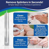 Painless Splinter Removal Kit - 3 Pack | Quick & Easy Splinter Out | Essential First Aid for Home, Travel, Camping, Hiking, Woodworking, DIY & Outdoor Adventures | No Tweezers Needed