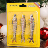 TRUSCEND Swimmax for Freshwater and Saltwater, Lifelike Fishing Lures for Bass Trout Crappie Walleye Pike Bluegill Salmon, Swimbait for Bass Fishing, Amazing Fishing Gear Gifts for Family Fishing