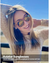Polarized Aviator Sunglasses for Women Men Retro Trendy Sports Sunglasses for Outdoor UV400 Protection