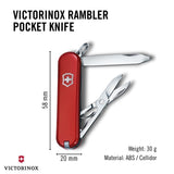 Victorinox Rambler Swiss Army Knife, 10-Function Pocket Knife, Red