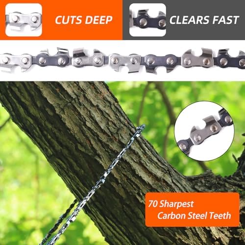 Rope Saw 55 inch High Limb Rope Saw with 70 Sharp Teeth, Rope Saw Tree Saw High Limb Both Sides, Pocket chainsaw