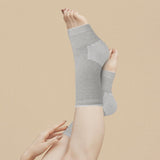 Mustowl One Compress Bamboo Foot Sleeves, Ankle Protection Socks,Ankle Compression Socks for Swelling Sprain Cold Protection (Grey 1 Pair, M(38-40))