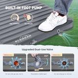 Elegear Air & Foam Camping Sleeping Pad, HexaFoam Camping Mattress Pad with Built-in Foot Pump Memory Foam Camp Pad 4-Season Camp Sleeping Mat for Travel/Car/Tent