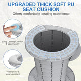 BLIKA Upgraded Retractable Portable Toilet with Cushion, 300LBS Adjustable Height Folding Toilet with Paper Holder, Travel Toilet Portable Camping Toilet, Soft Portable Toilet for Camping/Car