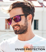 KALIYADI Polarized Sunglasses for Men, Lightweight Sun Glasses with UV Protection for Driving Fishing Golf