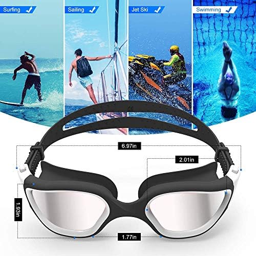 ZIONOR G1 Polarized Swimming Goggles for Unisex Adult Women Anti Fog 100% Anti UV Diving Goggles