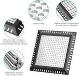 Shower Drain Hair Catcher/Drain Strainer/Shower Drain Cover for Bathroom Floor Drain, Stainless Steel and Silicone (6 inch, Black)