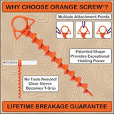 Ultimate Ground Anchors: Heavy Duty Screw-in Tent Stakes for High Wind, Sand, Canopies, and Camping - Made in USA, 100% Recycled, Included T-Grip Tool - (Large, 2 Pack)