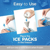 Everlasting Ice RX Reusable Ice Packs for Cooler (4 Pack) Up to 48 Hours Freezer Packs for Coolers and Lunch Boxes | 10 x 10 in | Cooler Ice Packs for Camping, Fishing, Beach, Road Trips