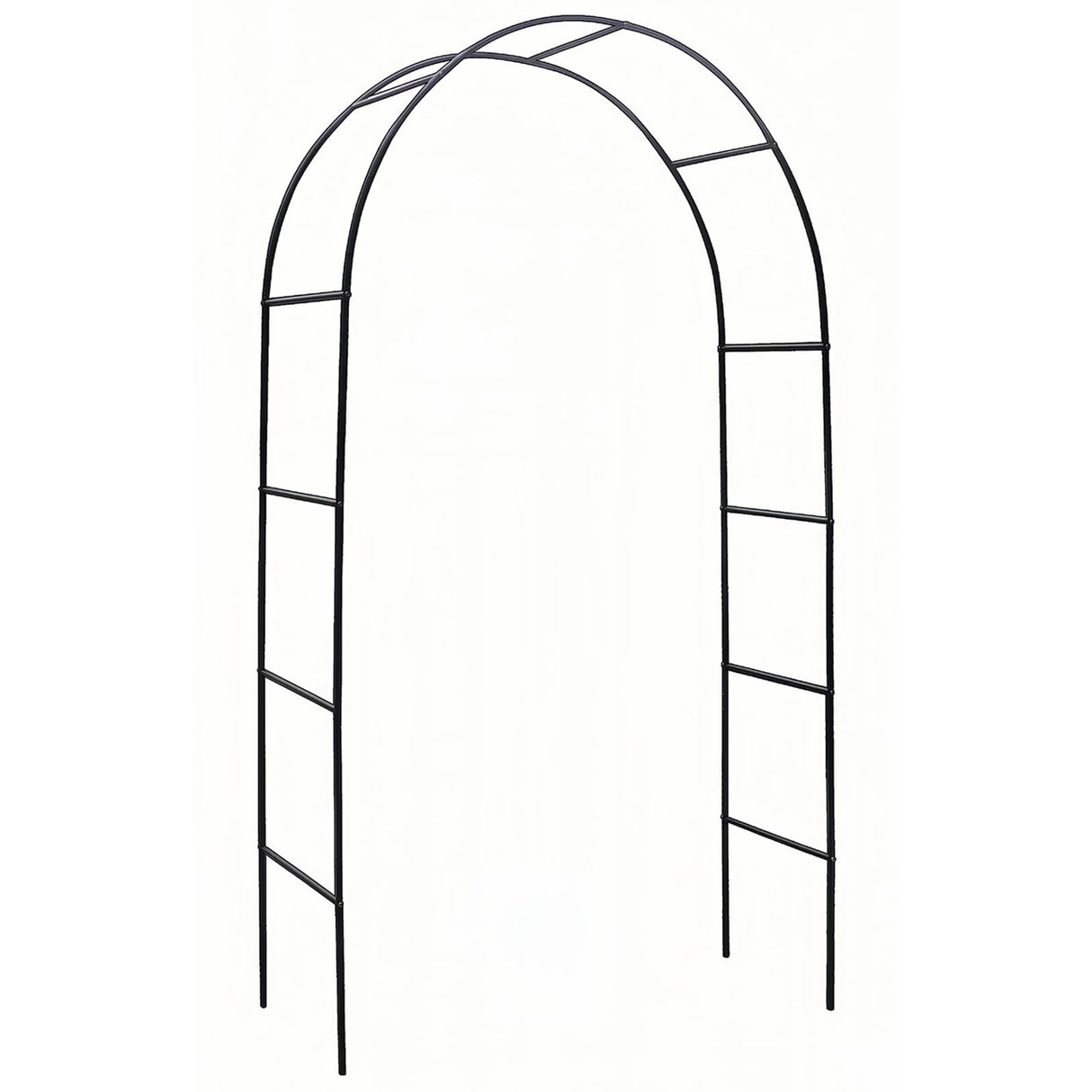 Garden Arch, Outdoor Flower Garden Arch Trellis, Sturdy Steel Arbor for Climbing Plants, Wedding Decoration, 7'8" H x 4'5" W, Dark Green