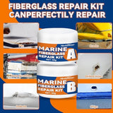 Fiberglass Boat Repair Kit (Color Match), Marine Fiberglass Repair Kit for Boats, Gel Coat Repair Kit for Boats, Epoxy Filler for Boats, Fiberglass Repair Kit Fix Holes, Chips, Pits, Cracks