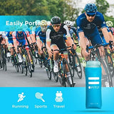Soft Flask - Shrink As You Drink Soft Water Bottle for Hydration Pack - Folding Water Bottle Ideal for Running, Hiking, Cycling, Climbing & Rigorous Activity