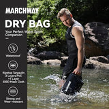 MARCHWAY Floating Waterproof Dry Bag Backpack 5L/10L/20L/30L/40L, Roll Top Sack Keeps Gear Dry for Kayaking, Rafting, Boating, Swimming, Camping, Hiking, Beach, Fishing