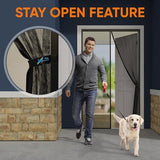 Flux Phenom The Magnetic Screen Door 38x82 Inch – Easy Install, Strong Magnet Strength, Self-Sealing Mesh, Pet Tested, Hands-Free Entry, Door Screen Magnetic Closure - Pack of 2
