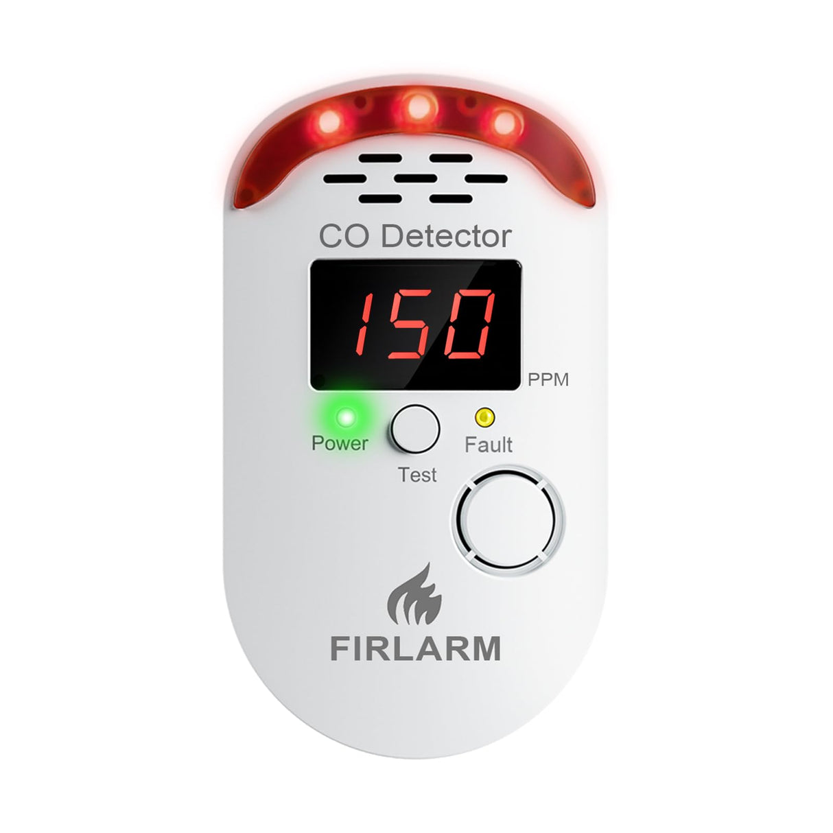 Firlarm Carbon Monoxide Detectors, Plug in CO Detector with LED Digital Display, Portable CO Alarm Monitor for Home, Hotel, Office, RV