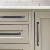 khtumeware 2-Pack Matte Black Heavy-Duty Solid Cabinet Pulls, 12 Inch(305mm) Hole Center, Drawer Pulls, Cabinet Hardware, Suitable for Kitchen Cabinets, Bathrooms and Dressers