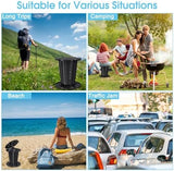 Upgrade Retractable Portable Toilet, Camping Toilet with 8 Gallon Bags for Adults Kids, Height Adjustable Foldable Travel Toilets Portable Potty, Perfect for Outdoor Emergency Use