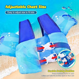 NEMONE Toddler Swim Vest for 22-70 lbs Kids Floaties Swim Jacket with Arm Water Wings for Girls Boys 2 3 4 5 6 7 Years Old Sea Beach Pool