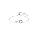 Swarovski Hyperbola Bracelet, Heart And Infinity, Pink, Rhodium Finished