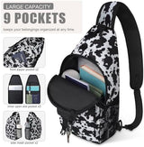 Crossbody Bags for Women Men Trendy Sling Bag Bakpack Casual Chest Bag with Convertible Shoulder Strap
