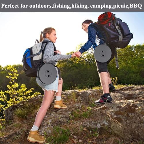 Fishboy Upgraded Collapsible Stool, 400lbs Max Weight, Lightweight But Sturdy, Portable Retractable Folding Telescoping Foldable Camping Stool for Adults Outdoor Fishing Hiking Gardening Travel BBQ