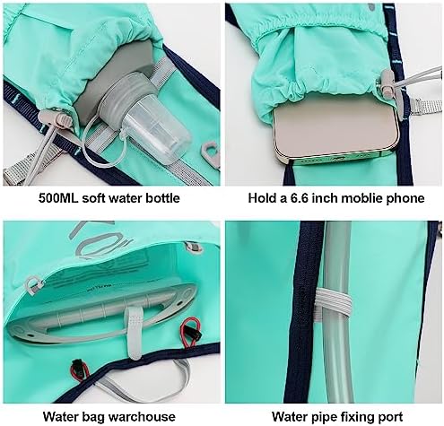 INOXTO Running Hydration Vest Backpack,Lightweight Insulated Pack with 1.5L Water Bladder Bag Daypack for Hiking Trail Running Cycling Race Marathon for Women Men