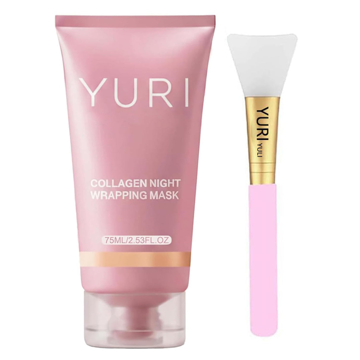 Official YURI Collagen Overnight Wrapping Peel Off Face Mask, Overnight Collagen Face Mask Easy Peel Off Facial Mask Skin Care Night Mask, Reduce Fine Lines & Dullness, Anti-Aging Skin Car