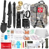 238Pcs Emergency Survival Kit and First Aid Kit, Professional Survival Gear Tool with Tactical Molle Pouch and Emergency Tent for Earthquake, Outdoor Adventure, Camping, Hiking, Hunting