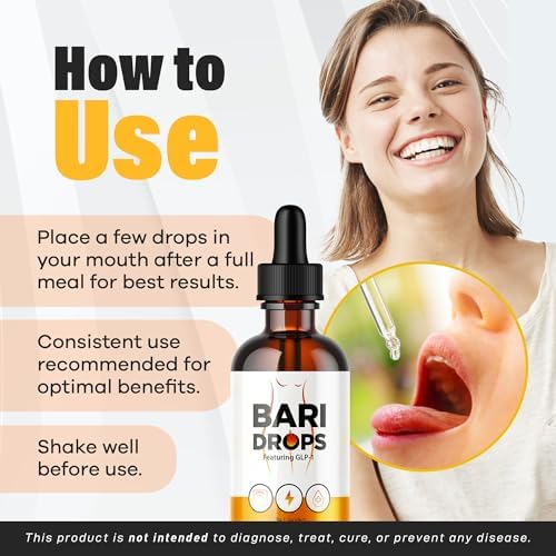 (3 Pack) Bari Drops - GLP-1 Supplement Drops, Bari Drops Premium Formula, Bari Drops Liquid, Bari Drops Extract, BariDrops Premium Formula, Bari Drops Review, BariDrops Premium, 3 Bottles for 90 Days