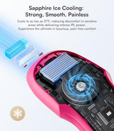 INIA Laser Hair Removal with Ice-Cooling Care for Women and Men, Painless at-Home IPL Hair Remover for Coarse Hair in Bikini and All Body Areas, Latest Generation for Effective Results (Hot Pink)