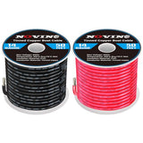 14 Gauge Marine Wire 14 AWG Marine Grade Wire Include 14 Gauge 50FT Red & 50FT Black,14 AWG Tinned Copper Cable Oxygen-Free Boat Battery Cable for Automotive Boat Speaker RV Camper Trailer