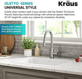 Kraus Oletto Spot Free Stainless Steel Dual Function Kitchen Faucets with Pull Down Sprayer, KPF-2620SFS