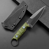 Eafengrow EF152 Fixed Blade Knife K110 Steel Blade G10 Handle Full Tang EDC Tool Knife for Outdoor Working Camping Hiking