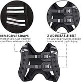 Prodigen Weighted Vest for Women and Men 8 12 16 20 25 30 Lbs with Reflective Stripe and Double Adjustable Buckle Straps Weight Vests for Strength Training, Jogging, Cardio, Weight Loss