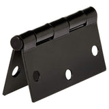 Amazon Basics Interior Door Hinges, Square, 3.5 x 3.5 Inch, Matte Black, Pack of 12