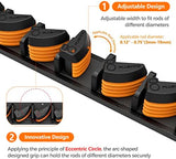 PLUSINNO V9 Vertical Fishing Rod Holders, Wall Mount 4-Pack - Holds 36 Rods, Diameter 3-19mm