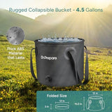 DR.PREPARE 4.5 Gallons Portable Shower for Camping, 17L Camping Shower with Pump, USB Rechargeable Battery, 2 Shower Heads, Large Water Flow, Portable Shower for Beach Hiking Outdoor, Pet Cleaning