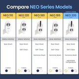 LUXE Bidet NEO 320 - Hot and Cold Water, Self-Cleaning, Dual Nozzle, Non-Electric Bidet Attachment for Toilet Seat, Adjustable Water Pressure, Rear and Feminine Wash, Lever Control (White)