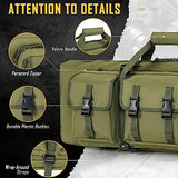 DULCE DOM 32/36/42/48/52 inch Double Rifle Case Soft Bag Gun Case, Perfect for Rifle Pistol Firearm Storage and Transportation, All Around Shooting Range Tactical Rifle Backpack, Indoor Outdoor