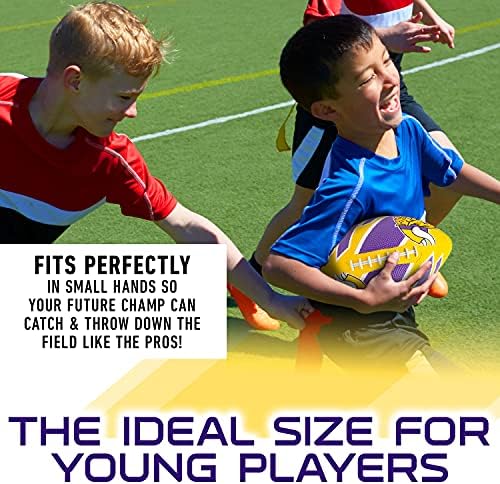 Franklin Sports NFL Team Footballs - Rubber Youth Mini Footballs for All NFL Teams - Kids Junior 8.5" Football - Official NFL Licensed Footballs