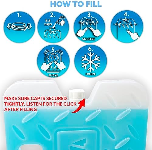 Kona Large Ice Pack for Coolers [Blue Ice 4lb] Extreme Long Lasting Design Absorbs Heat to Cool Faster - Refreezable. Reusable. Colder Than Ice (-5C) Cooler Ice Pack