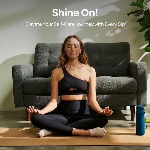 Hydracy Water Bottle with Time Marker -Large BPA Free Water Bottle & No Sweat Sleeve -Leak Proof Gym Bottle with Fruit Infuser Strainer & Times to Drink -Ideal for Fitness Sports & Outdoors