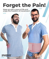 Sparthos Back Support Belt - Immediate Relief from Back Pain, Sciatica, Herniated Disc - Breathable Brace With Lumbar Pad - Lower Backbrace For Home & Lifting At Work - For Men & Women - (Pink-S)