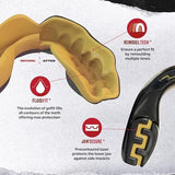 SafeJawz Sports Mouthguard, Dual Layer Premium Mouth Guard with Case for Basketball, Lacrosse, Football, Martial Arts, Hockey, Wrestling, Ice Hockey and All Contact Sports