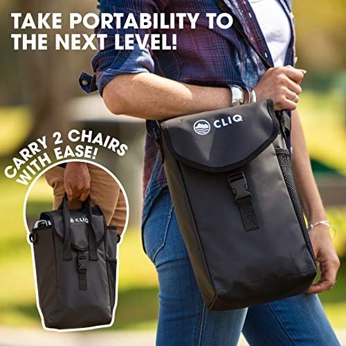 CLIQ Waterproof Chair Bag - Holds 2 Folding Chairs - Perfect for Camping and Other Outdoor Adventures