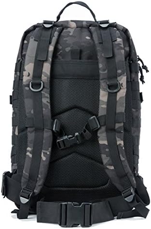 REEBOW GEAR Military Tactical Backpack Large Army 3 Day Assault Pack Molle Bag Backpacks (Black Camo)