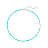 Luxval Turquoise Necklaces for Women Silver Tennis Necklaces Western Turquoise Boho Necklace Beach Summer Everyday Western Jewelry Gifts