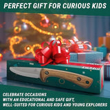 BeaverCraft Kids Boy Scout Knife - Whittling Knives for Kids - Safe Kid Knife with Rounded Tip & Sheath - First Bushcraft Knives for Boys 8-12 BSH Kid