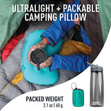 Sea to Summit Aeros Ultralight Inflatable Camping and Travel Pillow, Regular (14.2 x 10.2), Sea Foam